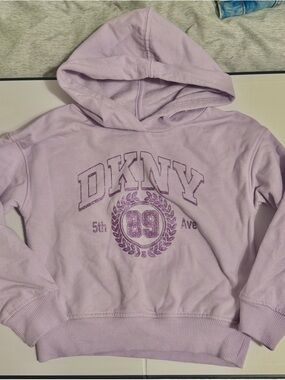 DKNY Lavender Girls Hoodie with Purple Logo